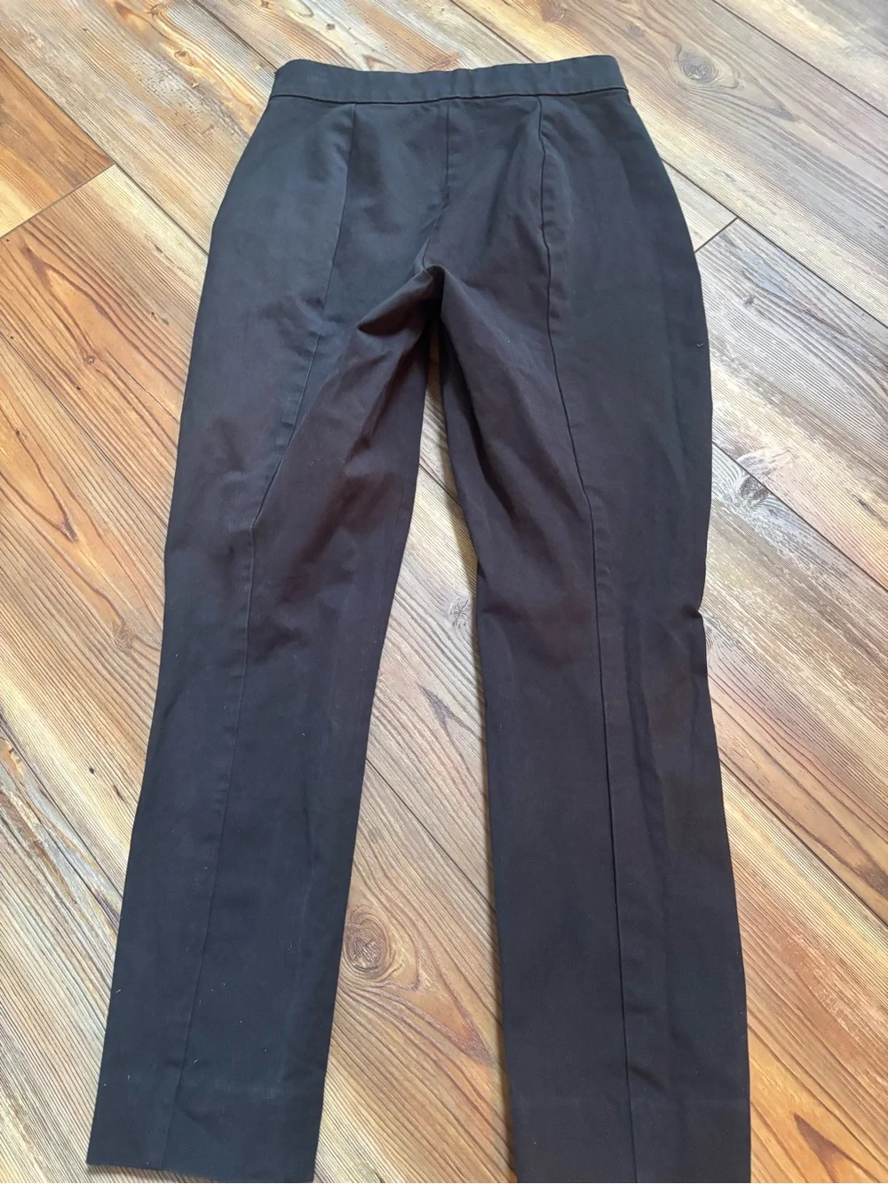 Black High-Waist Straight Leg Pants
